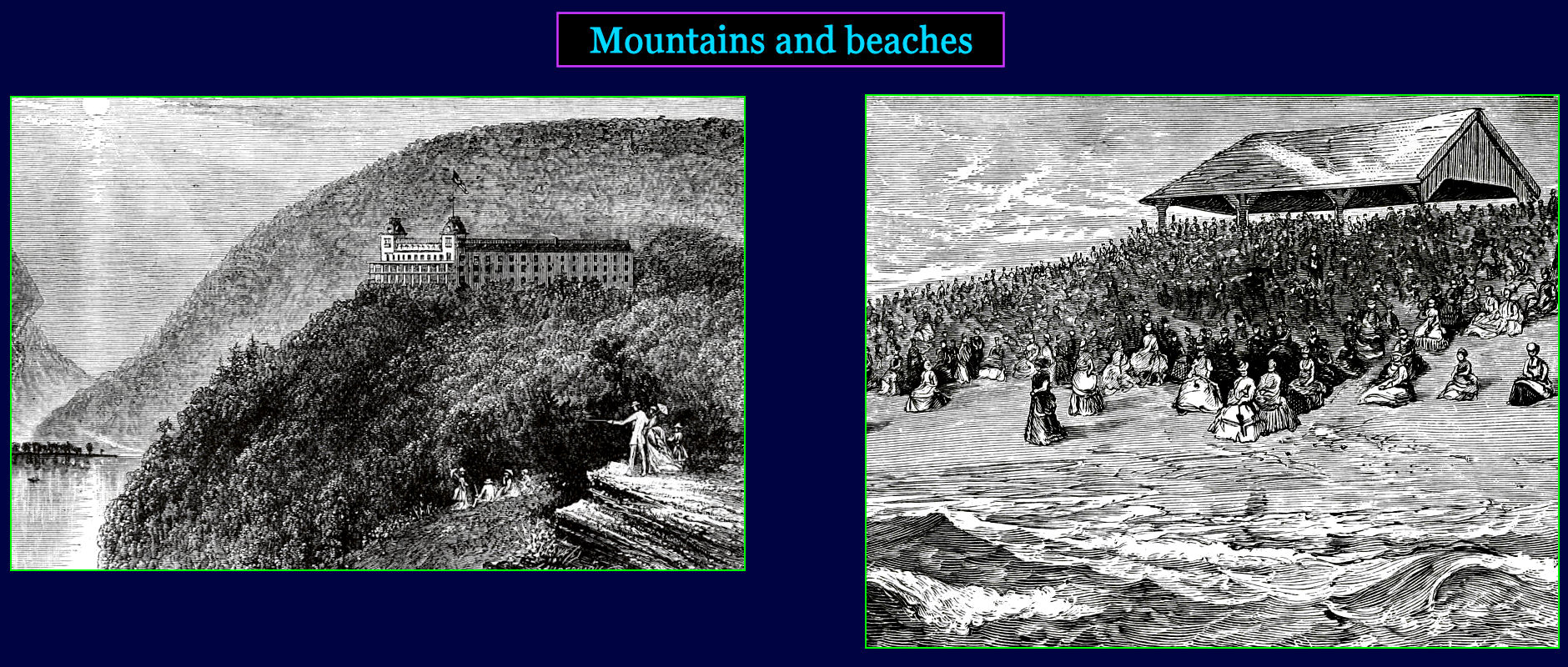 Mountains and beaches, 1890